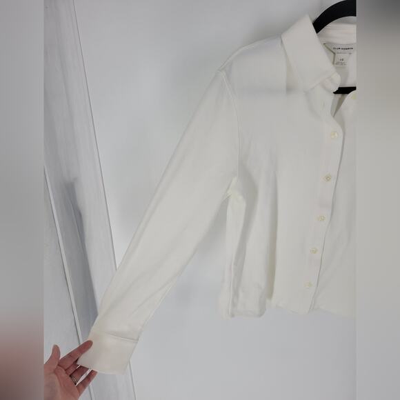 Club Monaco Cream Perfect Slim Knit Shirt L - Picture 4 of 11